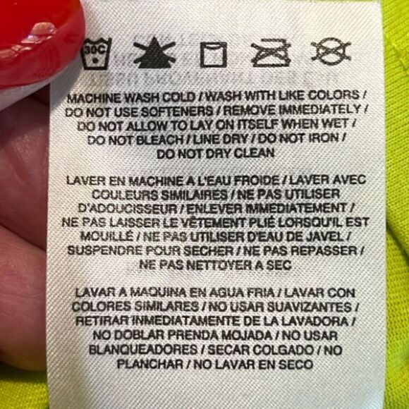 NIKE Short Sleeve V-Neck Tee Shirt Lime Green Women’s Size Small - Picture 6 of 6